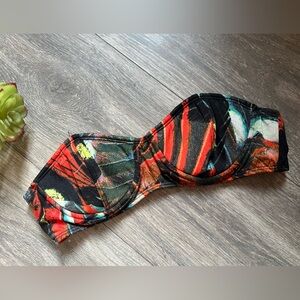 Vintage Giejo Exclusively for Barney’s New York Vibrant Abstract Strapless Top S